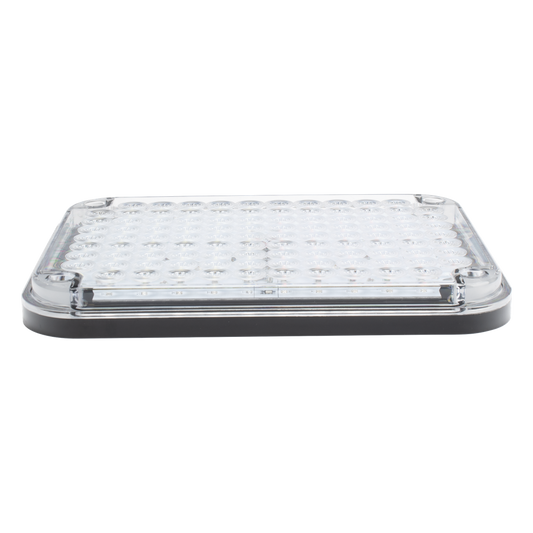 Luz de Advertencia de 9X7", Bicolor Rojo/Claro, Ideal para Ambulancias
