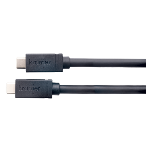 Cable USB 3.2 GEN-2 Full Featured | USB-C (M) a USB-C (M) | Active | 10 Gbps | 100W PD | 4K@60 | Ethernet 1 Gbps | K-Lock | 4.60 mts