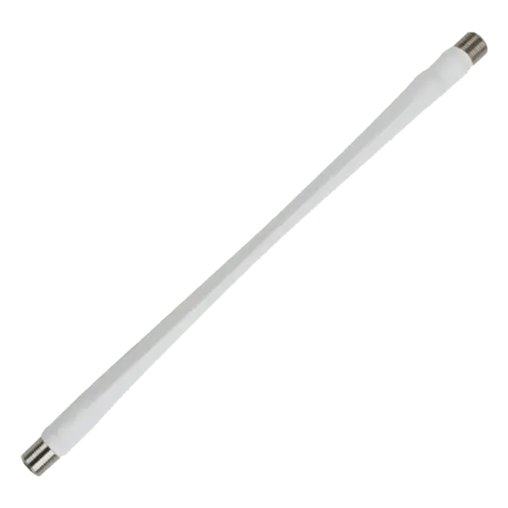 Jumper Coaxial Delgado Color Blanco de 25.4 Centímetros (10 Pulgadas) de Longitud y Conectores F Hembra en Ambos Extremos. 75 Ohm de Impedancia