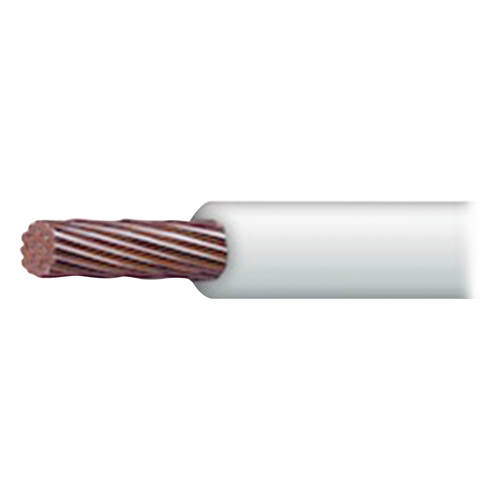 Cable Eléctrico 18 AWG Color Blanco, Conductor de Cobre Suave. Aislamiento de PVC, Auto-Extinguible. Bobina de 100 Metros (328.08 Pies)
