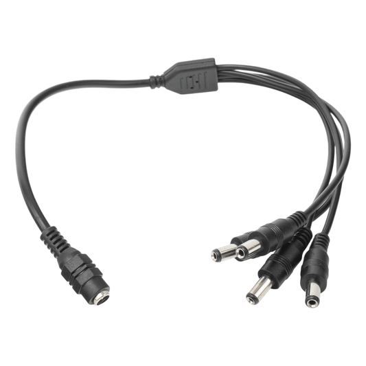 Cable con Conector Jack Hembra de 3.5 mm con 4 Salidas de Jack Macho (Divisor de Energía) / Tipo Pulpo / 4 Conectores Macho / 1 Conector Hembra