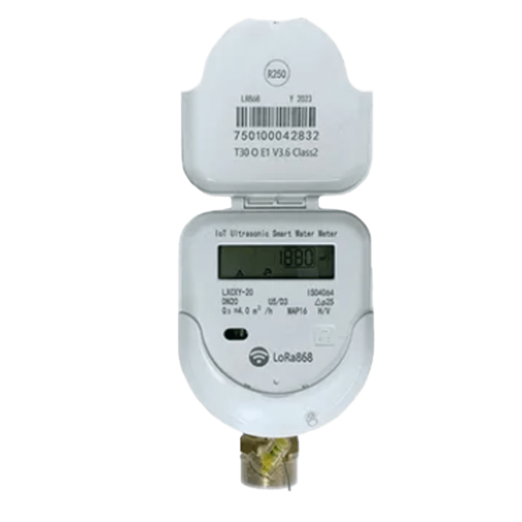 Medidor Ultrasónico de Agua LoRaWAN / 1 Pulgada / Smart Metering y Telemetría para BMS / Válvula Integrada / IP68 / Bidireccional / LCD 9 Dígitos