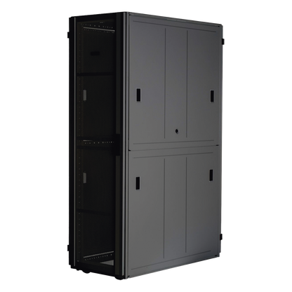 Gabinete FlexFusion™ XGL (Light) para Centros de Datos, 42 UR, 800 mm de Ancho, 1200 mm de Profundidad, Fabricado en Acero, Color Negro