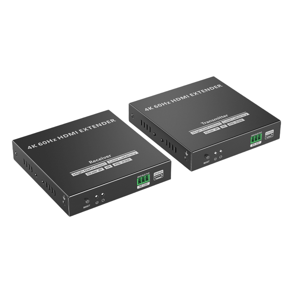 Kit Extensor HDMI para distancias de 120 metros | Soporta resolución 4K @60Hz | Cat 6, 6a y 7 | Salida Loop en el Tx para visualización local |