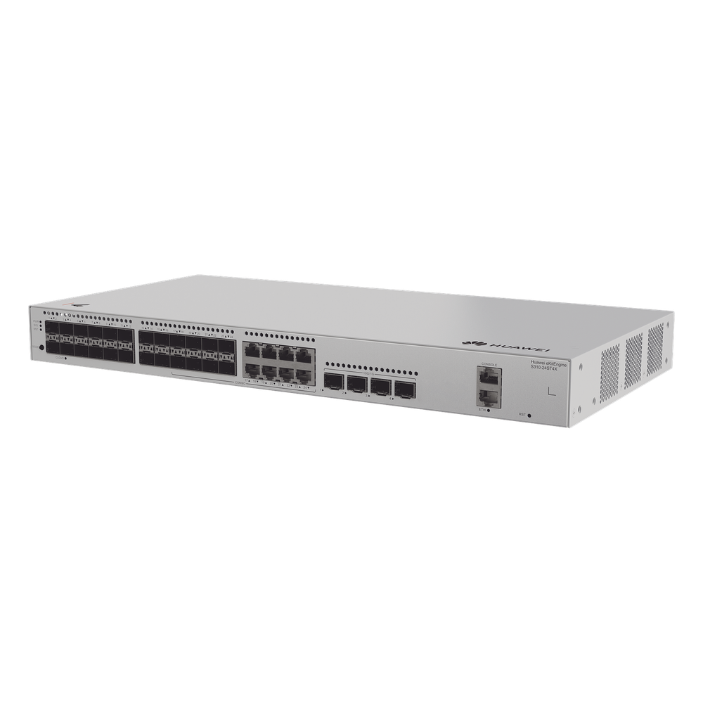 Switch de Distribución/Core Gigabit Administrable Capa 3 / 24 puertos 1GE SFP ( Combo con 8 Puertos 10/100/1000 Mbps) / 4 Puertos 10GE SFP+ Uplink