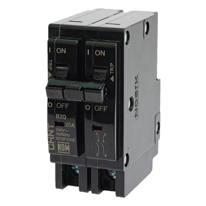 MCB - Interruptor Termomagnético Enchufable, Serie: B2Q, 2P, 50A, 240V (SKU:1002285)