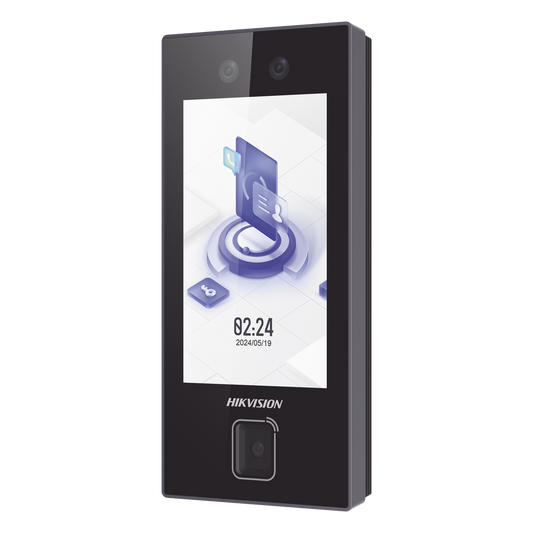 Terminal Facial MinMoe DS-K1T344MBWX-QRE1 / Lector QR Fisico Ultra Rapido / 3000 Rostros / Tarjetas MIFARE / Pantalla 4.5" / Hik-Connect Teams / IP65