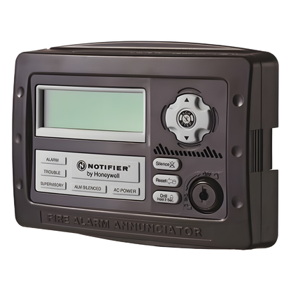 Anunciador serial LCD de 80 caracteres con indicadores de estado y controles con llave, para paneles NOTIFIER con interfaz ANN-Bus