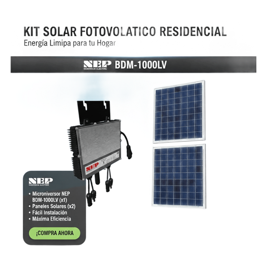 Kit Solar Interconexion / 1kW 127Vca / Microinversores HOYMILES / Montaje Incluido