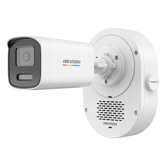 Bala IP 4 Megapixel / ColorVu 3.0 + SoundMax / Lente 4 mm / Dual Light 50 mts (164 ft) IR + Luz Blanca / Bocina + Micrófono Integrados / Luz