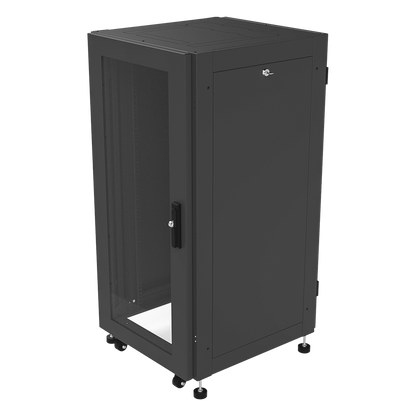 Gabinete Profesional para Telecomunicaciones de 19in, Instalación a Piso, 24UR, 600 mm Profundidad, Se envía el Gabinete Armado.
