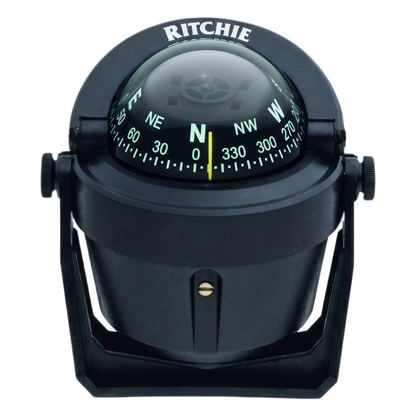 Brújula de Navegación Marítima Serie Explorer / Montaje en Bracket / Color Negro / 2 3/4" (70 mm) Direct Reading Dial / Iluminación Nocturna Verde