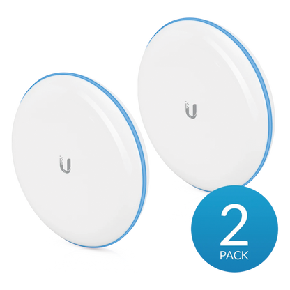 Kit UniFi Building Bridge de 1+ Gbps en 60 GHz con radio redundante en 5 GHz, alcance de hasta 500 m