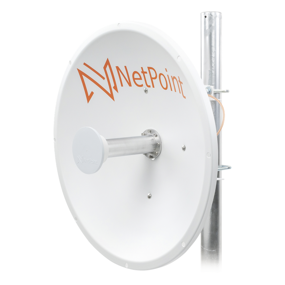 Antena Direccional de alto rendimiento / diámetro de 60 cm / 4.9-6.4 GHz / Ganancia 30 dBi / SLANT de 45 ° y 90 ° / Ideal para 30 km / Conector