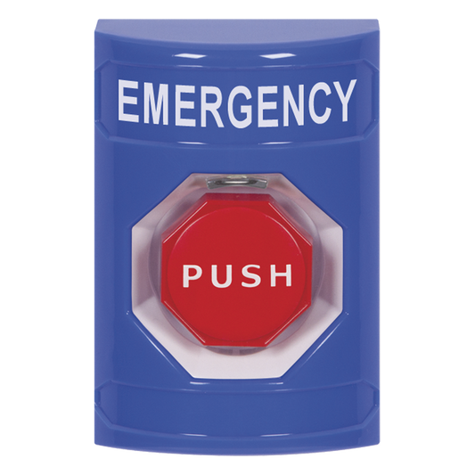 Botón de Emergencia, Texto en Español, Policarbonato Súper Resistente, Momentaneo