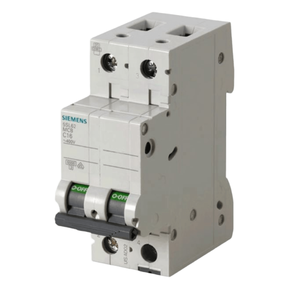 Interruptor Riel Dinn Tipo 5SL6, 2 polos, 50 amp