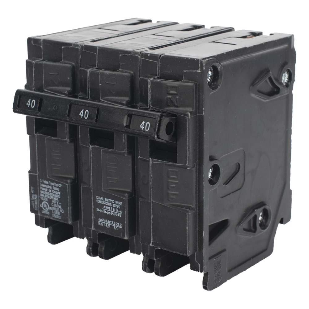 Interruptor automático enchufable tipo QP 3 polos, 40 amp