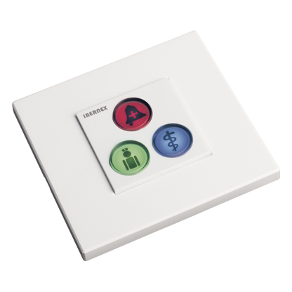 Modulo de 3 Botones iluminados para habitación de Hospital / Alarma / Cancelar y Código Azul / BUS RS485 / Compatible con NX0019/B, NX1021 Y NX0015