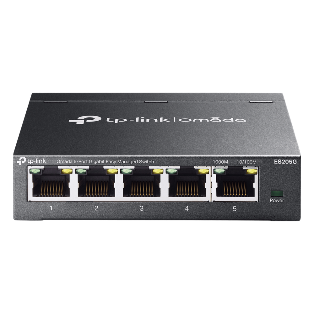 Switch Gestionado Omada SDN / 5 Puertos Gigabit RJ45 / 10 Gbps Capacidad Switching / 7.4 Mpps Forwarding Rate / Gestión Cloud Centralizada / VLAN