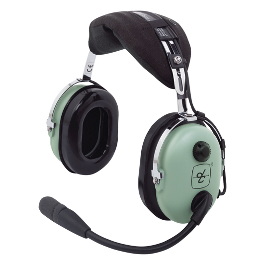 Auriculares de ala fija con atenuación de ruido pasivo para aviación general