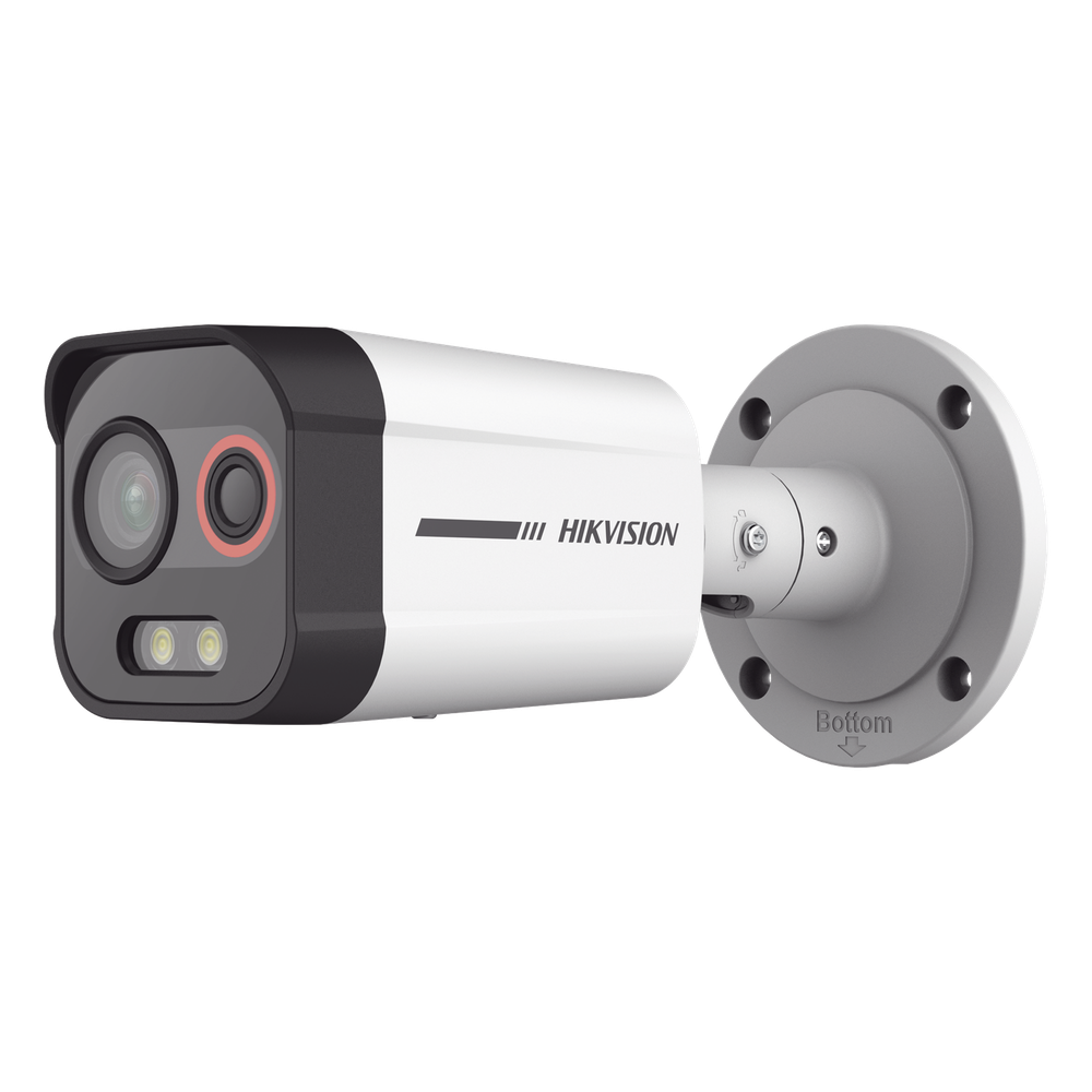 Cámara Bala IP Térmica y Óptica Biespectral para prevenir incendios/ Detección de fuego / Medición de Temperatura / Resolución Óptica 4 MP ColorVu
