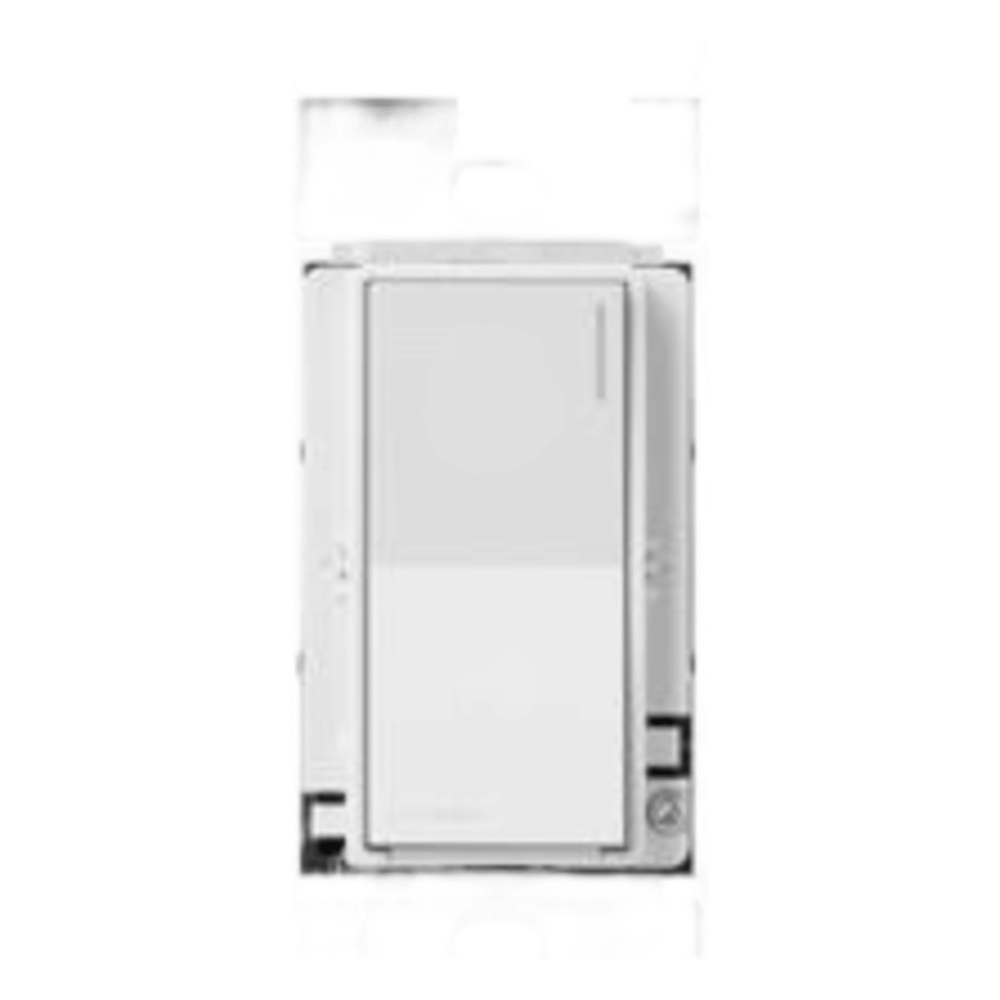 Apagador electrónico Sunnata de encendido y apagado, 8 A en iluminación y motores de 1/4 HP a 120 V, requiere neutro, color blanco brillante, para