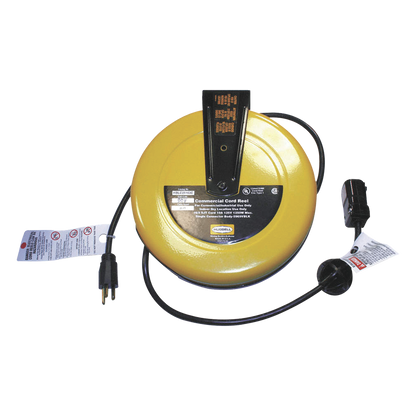 Carrete de Cable comercial (16/3 rudo), para 125 V CA, 10 A, 7.6 m de longitud con conector HBL5969VBLK