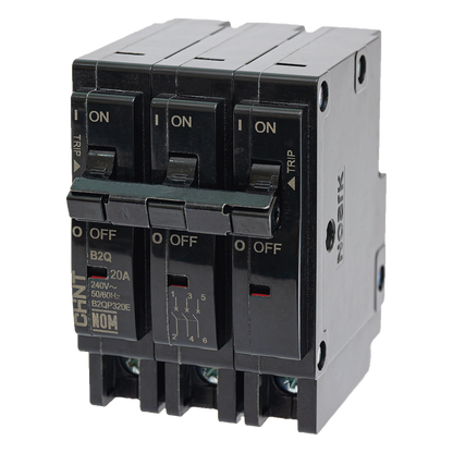 MCB - Interruptor Termomagnético Enchufable, Serie: B2Q, 3P, 40A, 240V (SKU:1002299)
