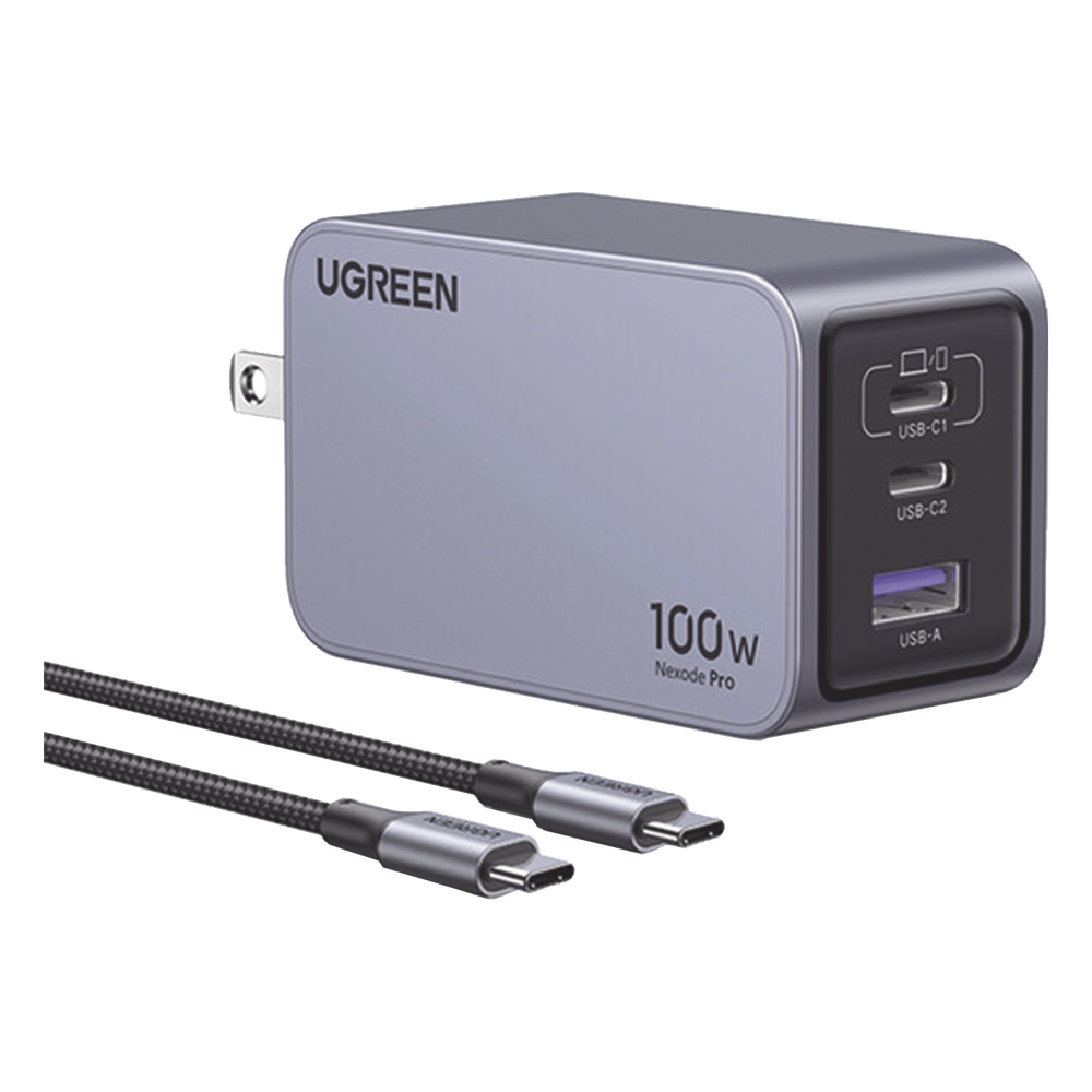 Cargador de 100W serie Nexode Pro | 3 Puertos de Carga Rápida | 2 USB-C | 1 USB-A | Tecnología GaNInfinity | PD3.1 de 100W / QC4.0 | Tecnología de
