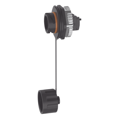 Conector Jack RJ45 de Uso Industrial Estilo TG, Blindado Categoría 6A, Con Tapa Protectora, Protección IP67