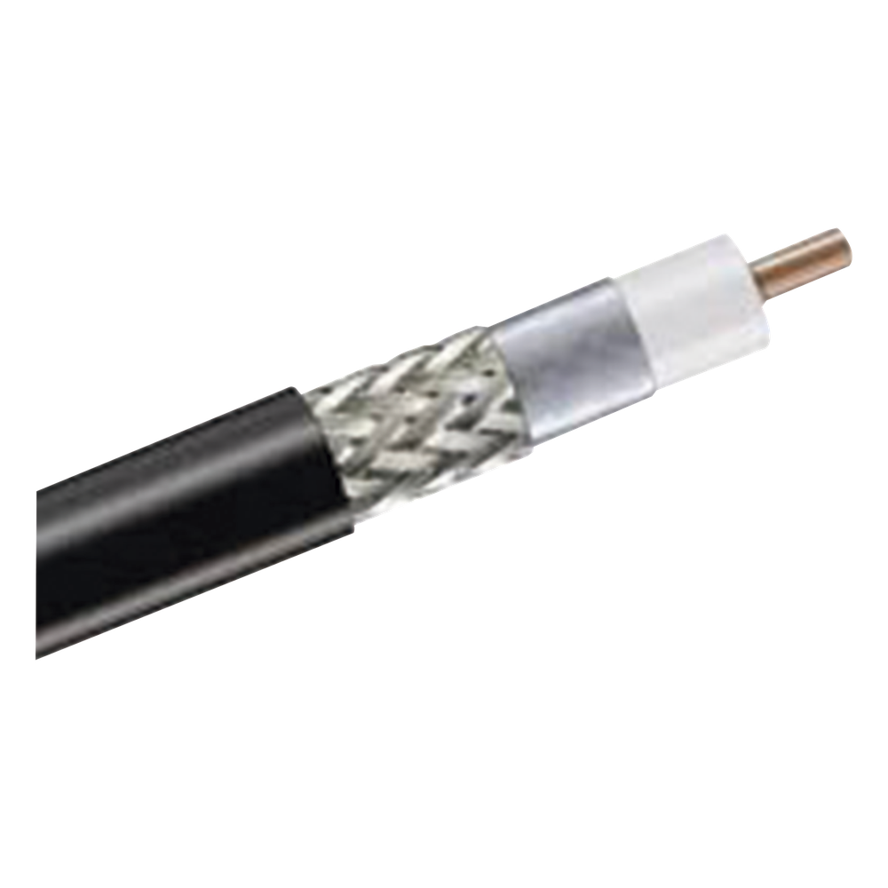 Carrete de 305 Metros (1000 Pies) de Cable Coaxial Tipo RG-8 50 Ohms C/Conductor de Aluminio Recubierto de Cobre EstaÑado y Malla D/ de Aluminio