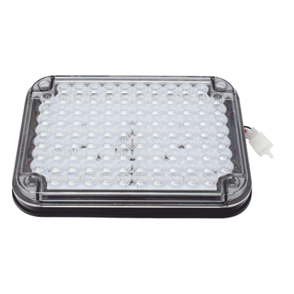 Luz de Advertencia de 9X7", Bicolor Rojo/Claro, Ideal para Ambulancias