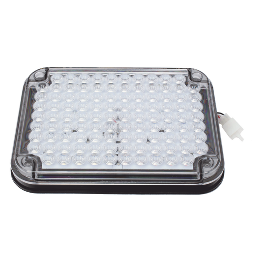 Luz de Advertencia de 9X7", Bicolor Rojo/Claro, Ideal para Ambulancias
