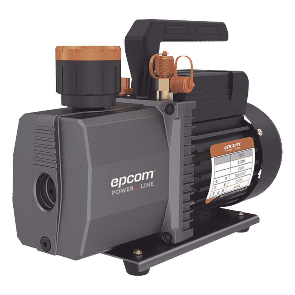 Bomba de vacío/ para aire acondicionado / 2 estados / Motor de 1/2 HP / Voltaje 110 Vca / Acople de ingreso de 1/4" x 3/8" con válvula de retención