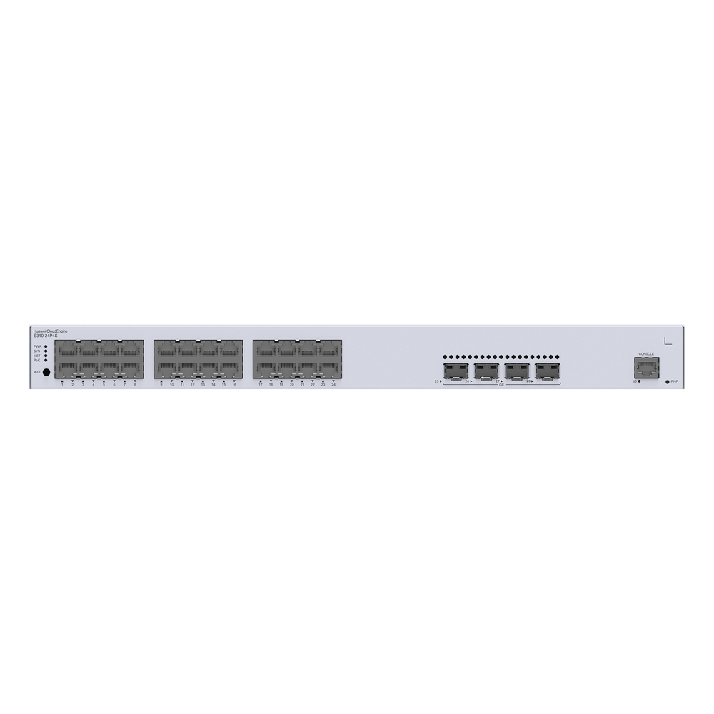 Switch de Distribución/Core Gigabit Administrable PoE Capa 3 / 24 puertos 10/100/1000 Mbps (PoE) / 4 Puertos 1GE SFP Uplink / ERPS / Rutas Estáticas