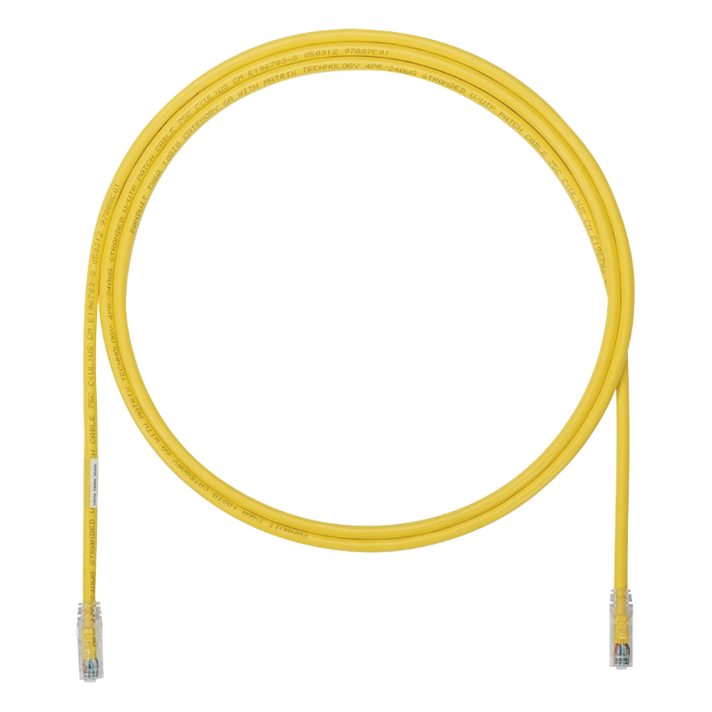 Cable de Parcheo UTP, Cat6A, 24 AWG, CM, Color Amarillo, 1.52 Metros (5 Pies)