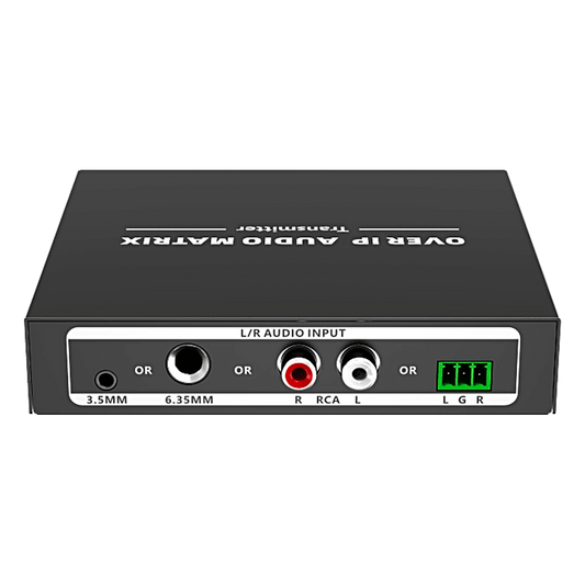 Extensor de Audio sobre IP | PCM 2.0 | 120 m | Matriz Flexible 1 a 1 / 1 a N / N a N | Interfaces Profesionales | Protección ESD | Solo Transmisor
