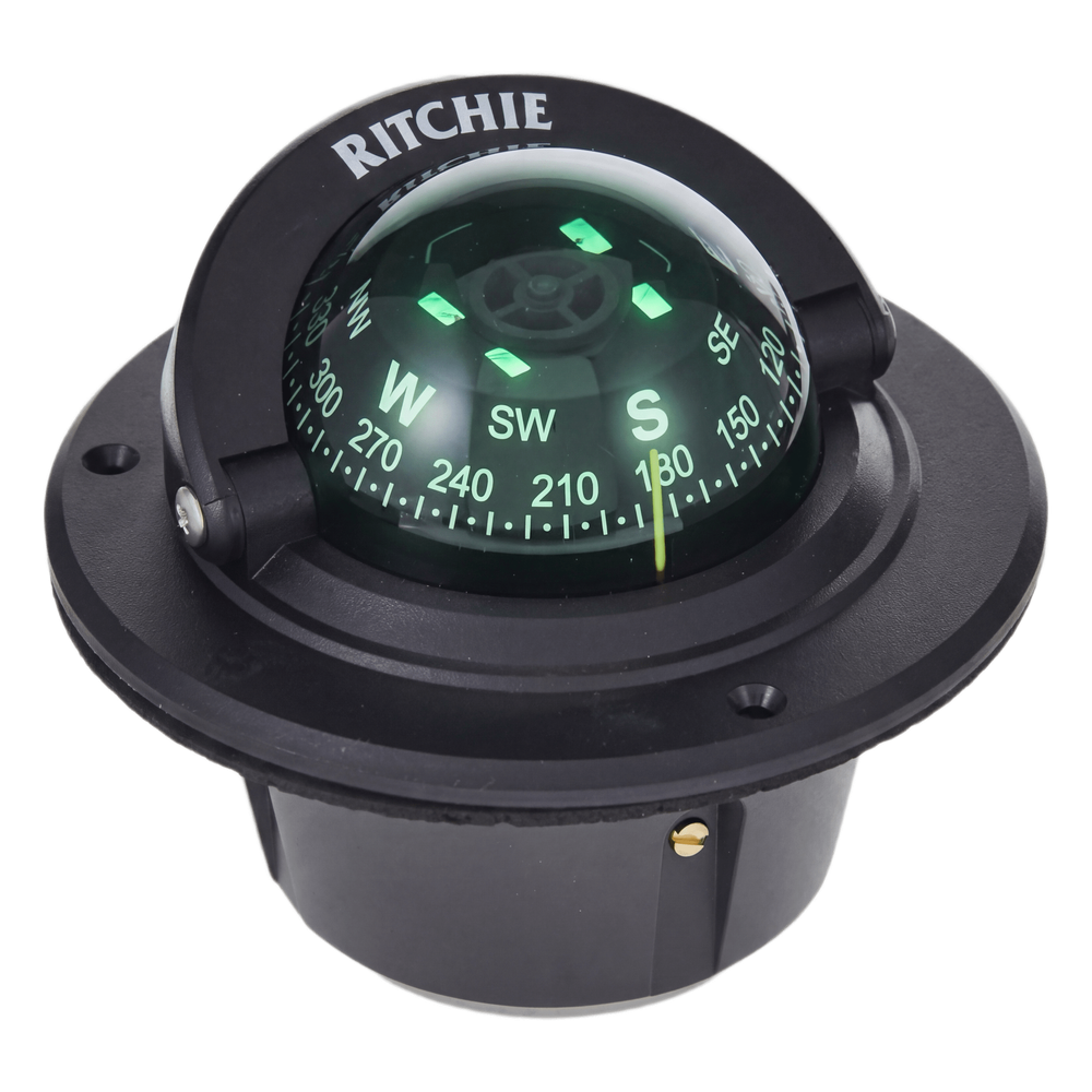 Brújula de Navegación Marítima Ritchie F-50 / Montaje Flush / Dial 2 3/4" (70 mm) / Iluminación Nocturna Verde / DirectiveForce Magnets
