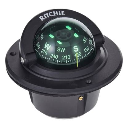 Brújula de Navegación Marítima Ritchie F-50 / Montaje Flush / Dial 2 3/4" (70 mm) / Iluminación Nocturna Verde / DirectiveForce Magnets