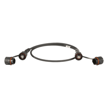 Patch Cord Cat6A IndustrialNet, Blindado S/FTP, Con Plug Industrial y Tapa en Cada Extremo, 2 Metros