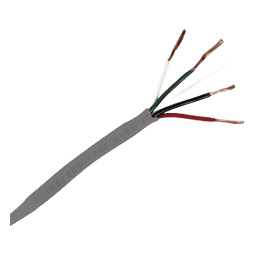 Bobina de 305 Metros (1000 Pies) / Cable de Cobre / 4 X 18 AWG / Tipo Alarmas UL / Para Interior / Color Gris / Para Aplicaciones de Alarmas de