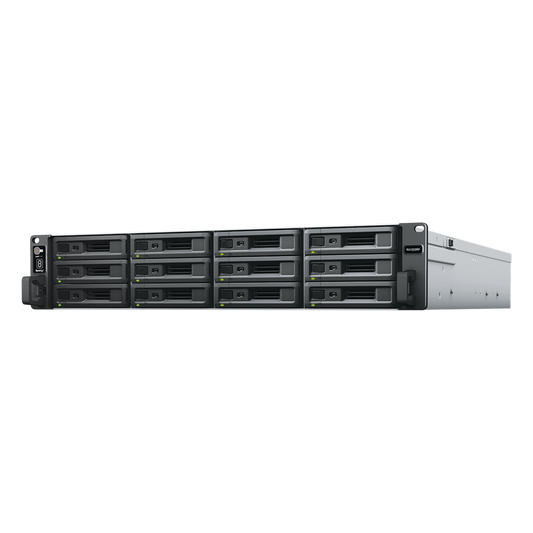 Unidad de Expansión RX1223RP | 12 Bahías HDD/SSD SATA 3.5" o 2.5" | Fuente de Alimentación Redundante | Compatible con Synology DSM | Plug-and-Play.