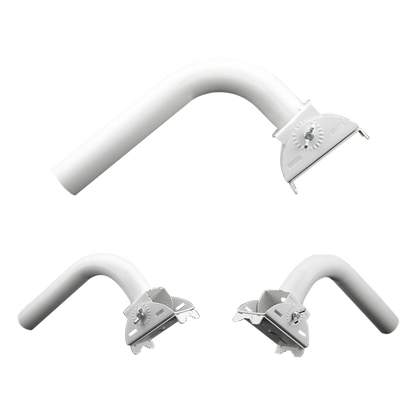 Montaje universal flexible para instalación en poste o pared, compatible con equipos Ubiquiti, Mimosa, Cambium y Altai