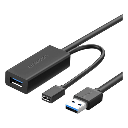 Cable de Extensión Activo USB 3.0 con puerto de alimentación Micro USB / 5 Metros / USB 3.0 a 5Gbps / No requiere controlador / Ideal para