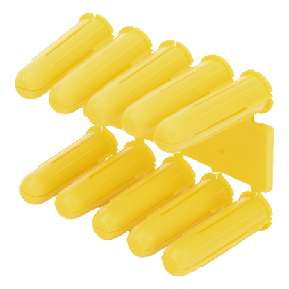 Taquete amarillo 7/32" para tornillos 8mm x 1" (100pzs) (1102-02100)