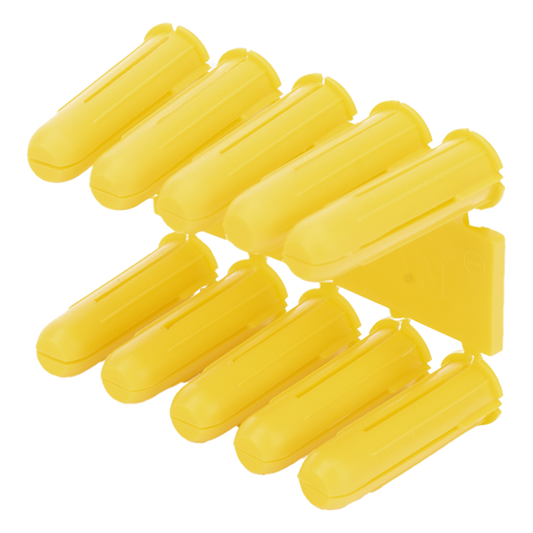 Taquete amarillo 7/32" para tornillos 8mm x 1" (100pzs) (1102-02100)