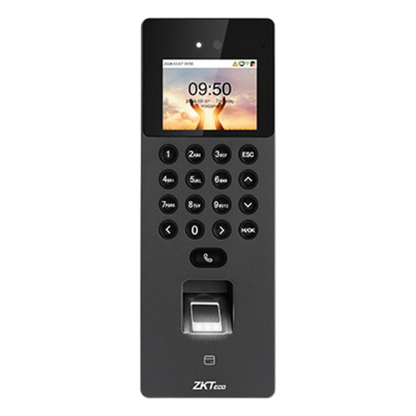 Terminal Biométrica Facial / Cámara Binocular 1MP / 1,500 Rostros 3,000 Huellas / Video Intercom SIP / ONVIF / WiFi / Anti-Fraude