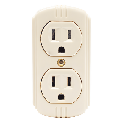 Contacto Dúplex 127 Vca, 15 A Max. Para Sobreponer (Sin perforar la superficie).