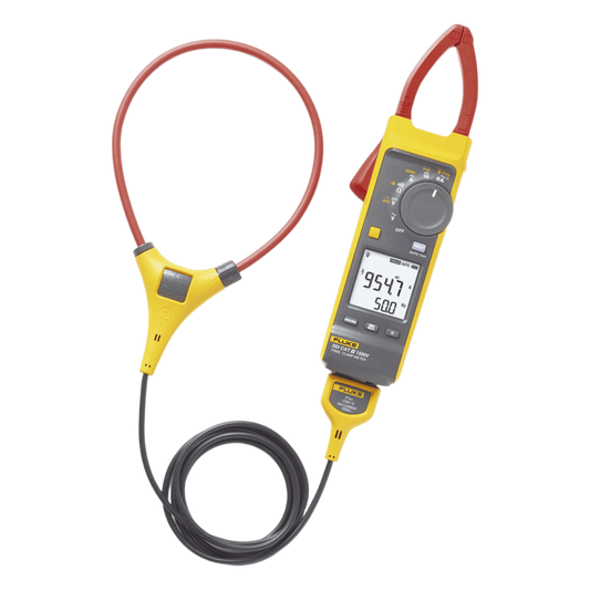 Pinza Amperimétrica de Corriente CC/CA de Verdadero Valor Eficaz con iFlex CAT III 1500 V. Ideal para Sistemas Solares, Eólicos, Baterías, Inversor