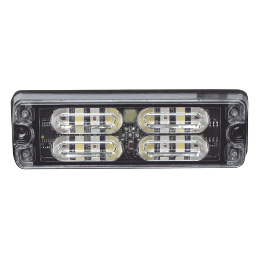 Luz Auxiliar de 16 LED, Rojo/Blanco, Lente Transparente